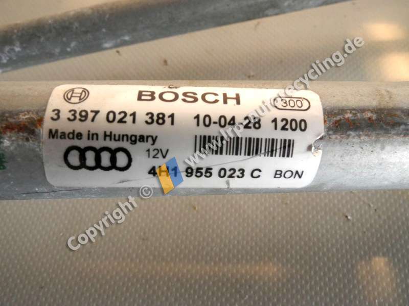 Audi A8 D4 4H Bj.2010 original Wischergestänge vorn 4H1955023C Bosch: 3397021381